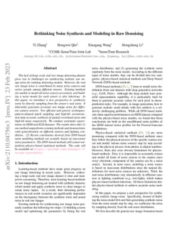 Rethinking Noise Synthesis and Modeling in Raw Denoising