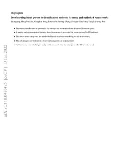 Deep learning-based person re-identification methods: A survey and
  outlook of recent works