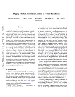 Digging Into Self-Supervised Learning of Feature Descriptors