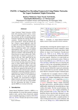 PASTE: A Tagging-Free Decoding Framework Using Pointer Networks for
  Aspect Sentiment Triplet Extraction