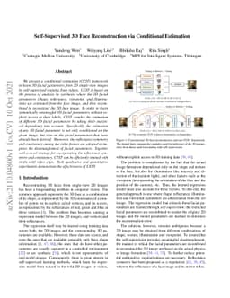 Self-Supervised 3D Face Reconstruction via Conditional Estimation