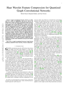 Haar Wavelet Feature Compression for Quantized Graph Convolutional
  Networks