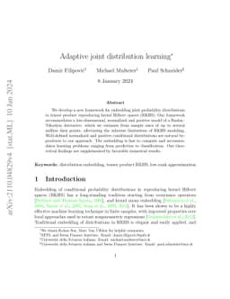 Adaptive joint distribution learning