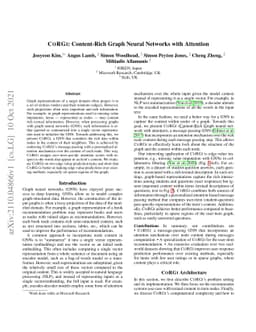 CoRGi: Content-Rich Graph Neural Networks with Attention