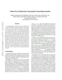 Multi-Class Cell Detection Using Spatial Context Representation