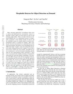 Morphable Detector for Object Detection on Demand