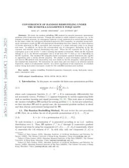 Convergence of Random Reshuffling Under The Kurdyka-Łojasiewicz
  Inequality