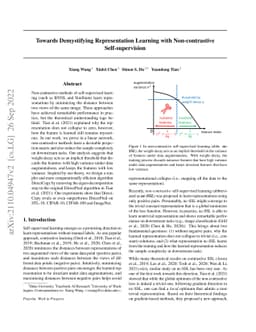 Towards Demystifying Representation Learning with Non-contrastive
  Self-supervision