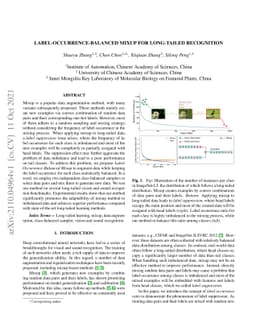 Label-Occurrence-Balanced Mixup for Long-tailed Recognition