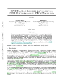 COVID-Datathon: Biomarker identification for COVID-19 severity based on
  BALF scRNA-seq data
