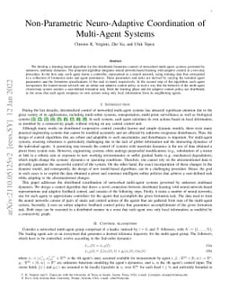 Non-Parametric Neuro-Adaptive Coordination of Multi-Agent Systems