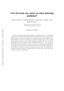 Can the brain use waves to solve planning problems?