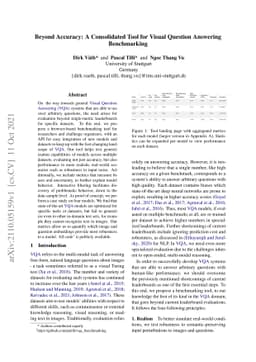 Beyond Accuracy: A Consolidated Tool for Visual Question Answering
  Benchmarking
