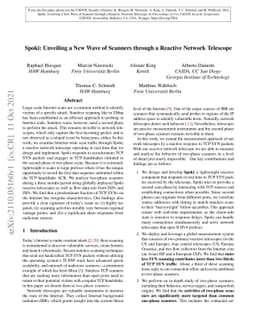 Spoki: Unveiling a New Wave of Scanners through a Reactive Network
  Telescope
