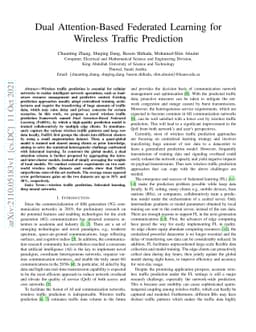 Dual Attention-Based Federated Learning for Wireless Traffic Prediction