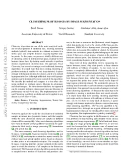 Clustering Plotted Data by Image Segmentation