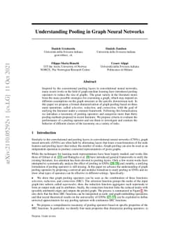 Understanding Pooling in Graph Neural Networks