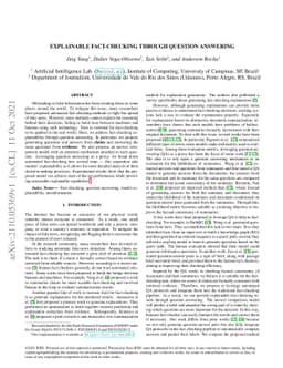 Explainable Fact-checking through Question Answering