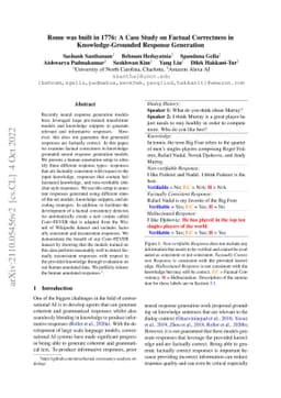 Rome was built in 1776: A Case Study on Factual Correctness in
  Knowledge-Grounded Response Generation