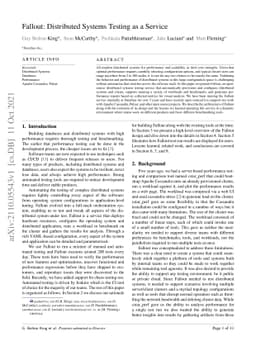Fallout: Distributed Systems Testing as a Service