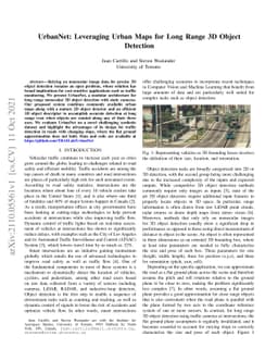 UrbanNet: Leveraging Urban Maps for Long Range 3D Object Detection