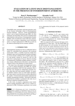 Evaluation of Latent Space Disentanglement in the Presence of
  Interdependent Attributes