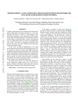 DeepFilterNet: A Low Complexity Speech Enhancement Framework for
  Full-Band Audio based on Deep Filtering