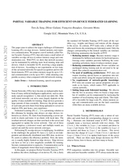 Partial Variable Training for Efficient On-Device Federated Learning
