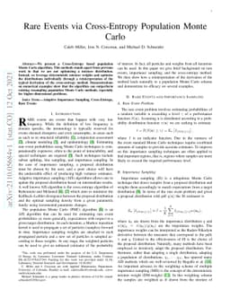 Rare Events via Cross-Entropy Population Monte Carlo