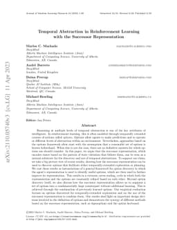 Temporal Abstraction in Reinforcement Learning with the Successor
  Representation