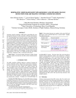 BERTraffic: BERT-based Joint Speaker Role and Speaker Change Detection
  for Air Traffic Control Communications