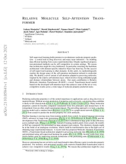 Relative Molecule Self-Attention Transformer