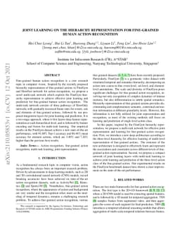 Joint Learning On The Hierarchy Representation for Fine-Grained Human
  Action Recognition