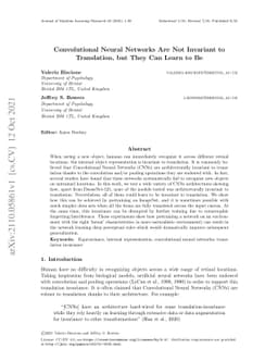 Convolutional Neural Networks Are Not Invariant to Translation, but They
  Can Learn to Be