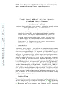 Fourier-based Video Prediction through Relational Object Motion