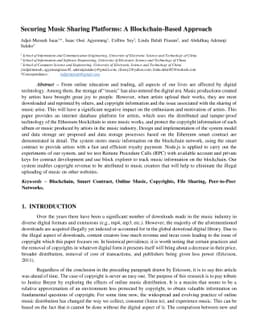 Securing music sharing platforms: A Blockchain-Based Approach