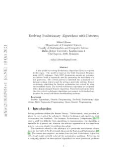 Evolving Evolutionary Algorithms with Patterns