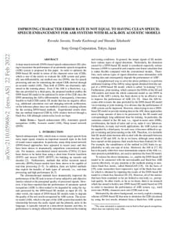 Improving Character Error Rate Is Not Equal to Having Clean Speech:
  Speech Enhancement for ASR Systems with Black-box Acoustic Models