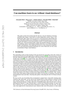 Can machines learn to see without visual databases?