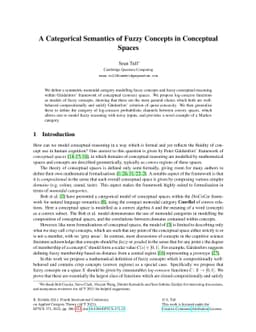 A Categorical Semantics of Fuzzy Concepts in Conceptual Spaces