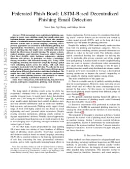 Federated Phish Bowl: LSTM-Based Decentralized Phishing Email Detection