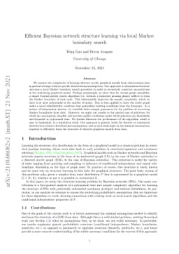 Efficient Bayesian network structure learning via local Markov boundary
  search