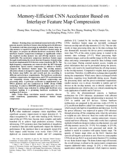 Memory-Efficient CNN Accelerator Based on Interlayer Feature Map
  Compression
