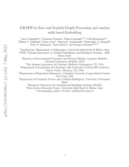 GRAPE for Fast and Scalable Graph Processing and random walk-based
  Embedding