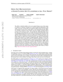 Open-Set Recognition: a Good Closed-Set Classifier is All You Need?