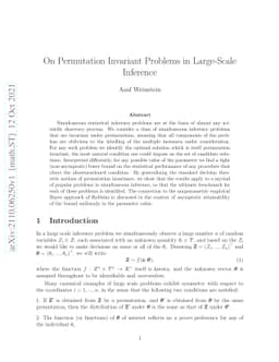On Permutation Invariant Problems in Large-Scale Inference