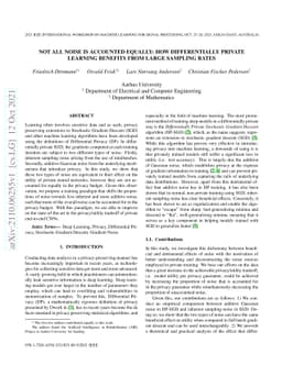 Not all noise is accounted equally: How differentially private learning
  benefits from large sampling rates