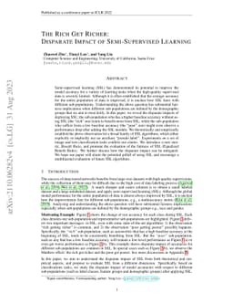 The Rich Get Richer: Disparate Impact of Semi-Supervised Learning