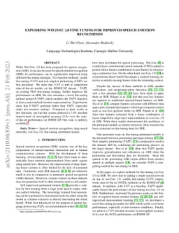 Exploring Wav2vec 2.0 fine-tuning for improved speech emotion
  recognition
