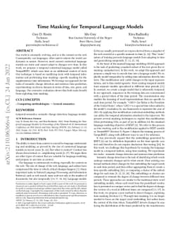 Time Masking for Temporal Language Models